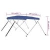 vidaXL 4 Bow Bimini Top Blue 243x180x137 cm