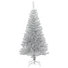 vidaXL Artificial Christmas Tree with Stand Silver 120 cm PET