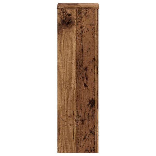 vidaXL Plant Stand 2pcs Old Wood 17x17x60 cm Engineered Wood