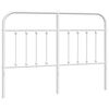 vidaXL Metal Replace Headboard White 135 cm