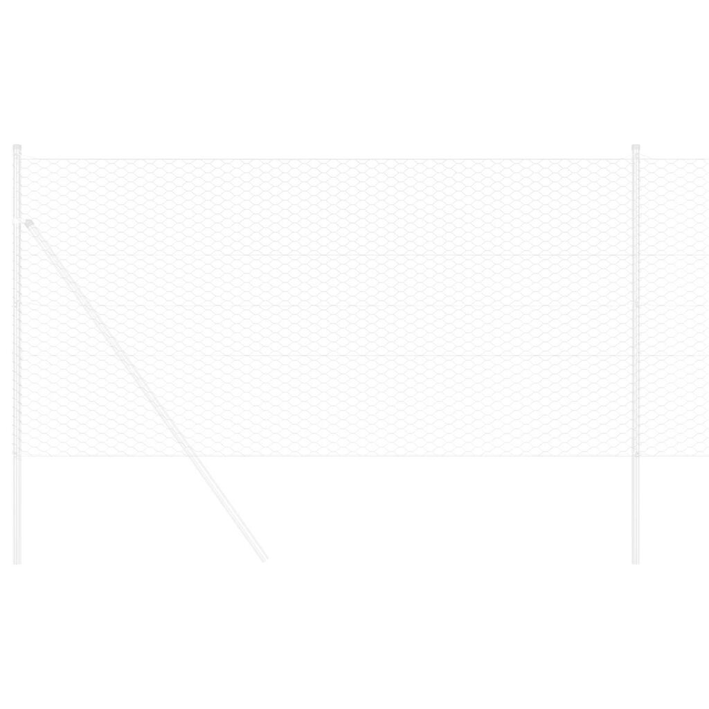 vidaXL Hexagon Fence Silver 5000 x 0.05 x 80 cm Galvanised steel