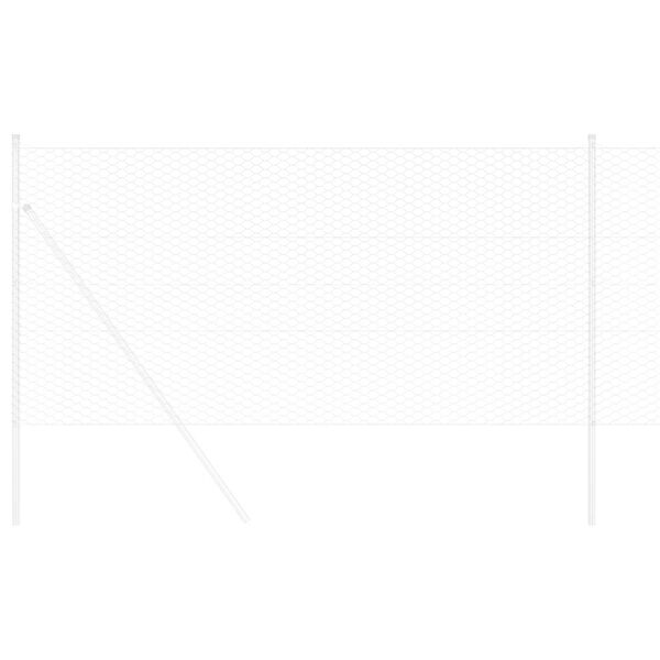 vidaXL Hexagon Fence Silver 5000 x 0.05 x 80 cm Galvanised steel