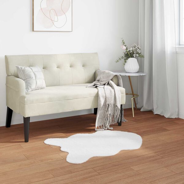vidaXL Faux Rabbit Fur Rug Olite White 80 x 120 cm Polyester