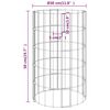 vidaXL Circular Gabion Pole Galvanised Steel Ø30x50 cm