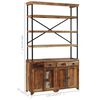 vidaXL Sideboard with Shelves Solid Reclaimed Wood 120x35x200 cm