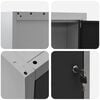 vidaXL Tool Cabinet with Shelf Black and Grey 50 x 20 x 55 cm