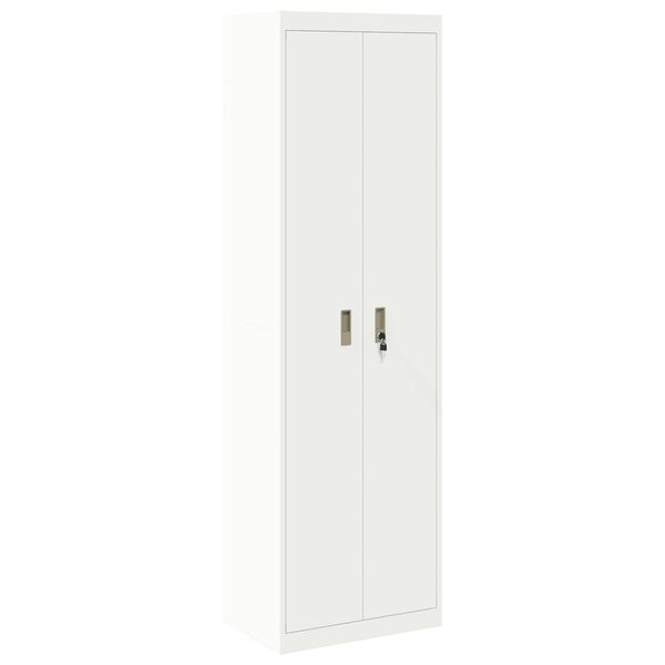vidaXL Storage Cabinet 2 pcs White 60 x 40 x200 cm Cold-Rolled Steel