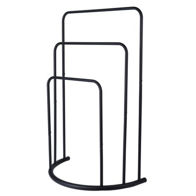 Bathroom Solutions Standing Towel Rack 49.5x75 cm Metal Black