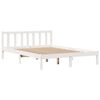 vidaXL Bed Frame without Mattress White 150x200 cm King Size Solid Wood Pine