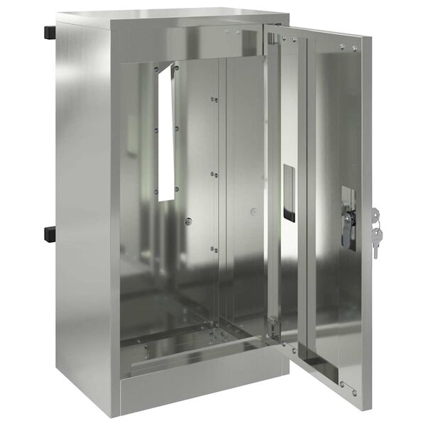 vidaXL Mailbox Black 30 x 23 x 55 cm Galvanised steel