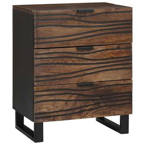 vidaXL Bedside Cabinet Walnut 50 x 33 x 62 cm Solid Acacia wood