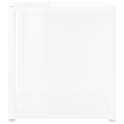 vidaXL Side Table High Gloss White 33x33x34.5 cm Engineered Wood