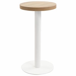 vidaXL Bistro Table | Light brown and white | MDF and Steel