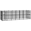 vidaXL Outdoor Dog Kennel Steel 12.9 m&sup2;