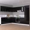vidaXL Hanging Cabinet Lyon High Gloss Black 29.5x31x60 cm Engineered Wood