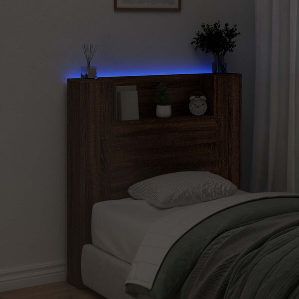 vidaXL Headboard Brown Oak 100 x 16.5 x 103.5 cm Engineered Wood