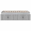 vidaXL Bed Frame with Drawer Grey Sonoma 90 x 200 cm Engineered Wood