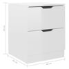 vidaXL Bedside Cabinets 2 pcs High Gloss White 40x40x50 cm Engineered Wood