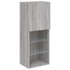 vidaXL 4 Piece TV Wall Units with LED Grey Sonoma Engineered Wood