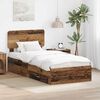 vidaXL Bed Frame with Headboard Old Wood 100 x 200 cm Engineered Wood