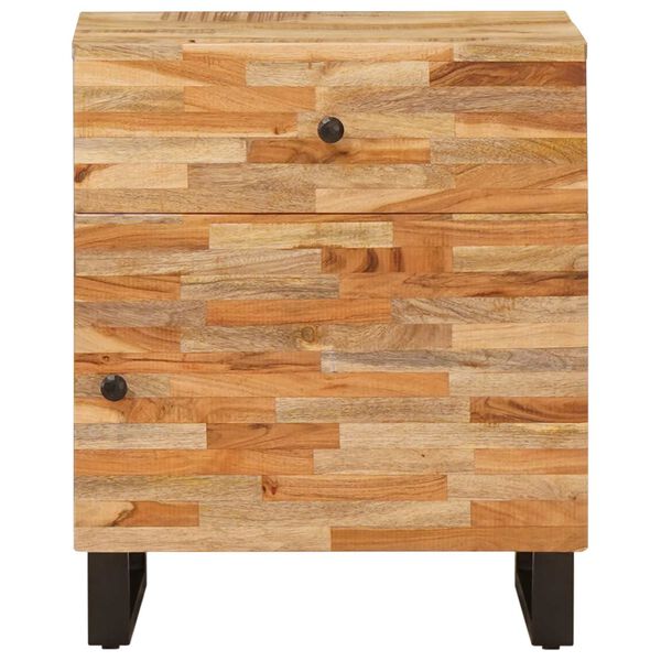 vidaXL Bed cabinet with Drawer Brown 50 x 33 x 60 cm Solid Mango Wood