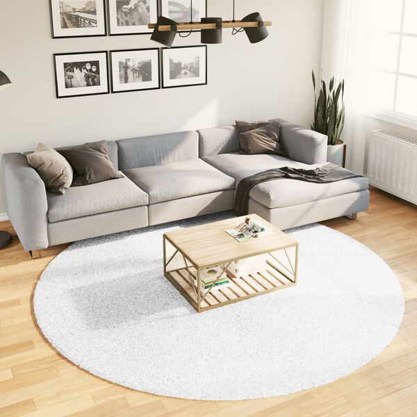 vidaXL Rug OVIEDO Short Pile Grey &Oslash; 240 cm