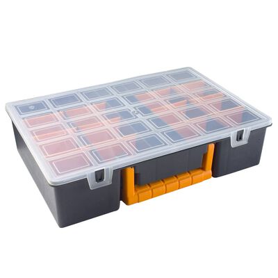 vidaXL Assortment Boxes 2 pcs with Removable Dividers 360x250x85 mm PP