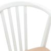 vidaXL Dining Chair 2 pcs White and Brown Solid Rubberwood