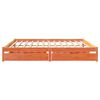 vidaXL Bed Frame without Mattress Wax Brown 180x200 cm Super King Solid Wood Pine