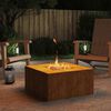 vidaXL Fire Pit 60x60x30 cm Corten Steel
