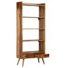 vidaXL Bookshelf Solid Acacia Wood 75x30x170 cm