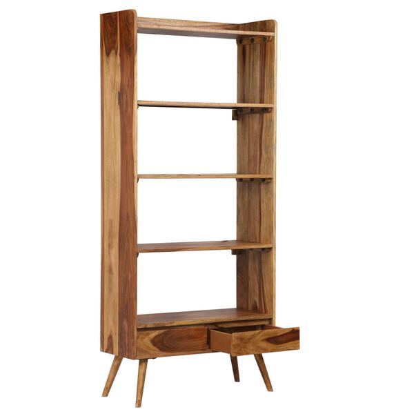 vidaXL Bookshelf Solid Acacia Wood 75x30x170 cm