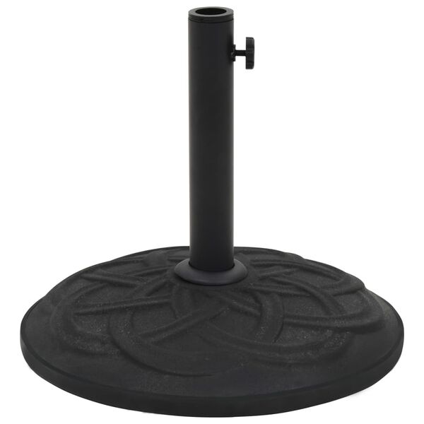 vidaXL Parasol Base Black Concrete Round 15 kg