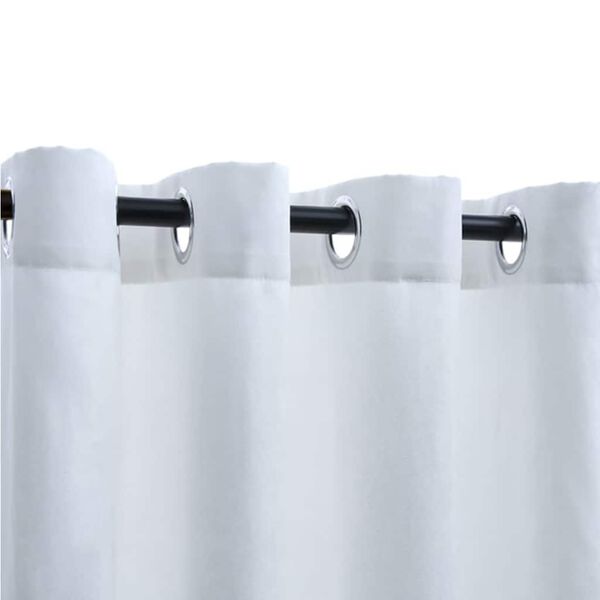 vidaXL Blackout Curtains with Metal Rings 2 pcs Off White 140x225 cm