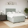 vidaXL Box Spring Bed with Mattress Light Grey 140x190 cm Velvet