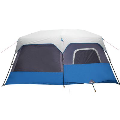 vidaXL Family Tent with LED 9-Person Light Blue Quick Release