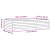 vidaXL Garden Planter Wax Brown 110x60x23 cm Solid Wood Pine