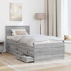 vidaXL Daybed Grey Sonoma and Black 100 x 200 cm Engineered Wood