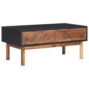 vidaXL Coffee Table | Matt black and dark brown