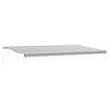 vidaXL Manual Retractable Awning Anthracite&White 600x300 cm