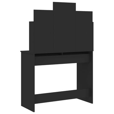 vidaXL Dressing Table with Mirror Black 96x39x142 cm