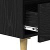 vidaXL Bed Cabinet 2 pcs Black Oak 40 x 35 x 47.5cm Engineered Wood