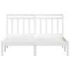 vidaXL Bed Frame without Mattress White King Size Solid Wood