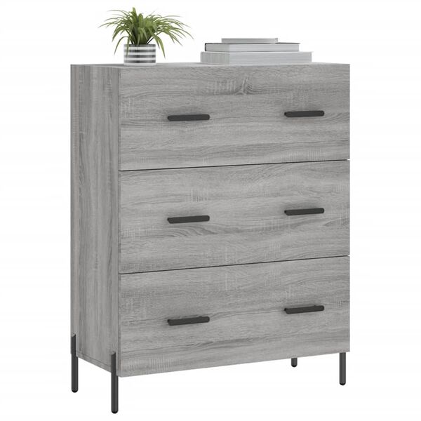 vidaXL Sideboard Grey Sonoma 69.5x34x90 cm Engineered Wood