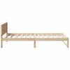 vidaXL Bed Frame with Headboard Natural 90 x 200 cm Solid Pine Wood