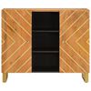 vidaXL Side Cabinet Brown and Black 90x33.5x75 cm Solid Wood Mango