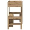vidaXL Loft Bed Frame with Desk with Storage Artisan Oak 90 x 200 cm