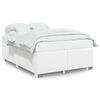 vidaXL Bed Frame without Mattress White Full Faux Leather