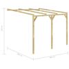 vidaXL Lean-To Pergola 3x3x2.1 m Wood