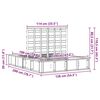 vidaXL Bed Frame Brown 120 x 190 cm Solid Pine Wood